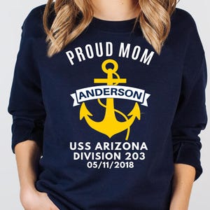 Sudaderas familiares PIR, camiseta personalizada de graduación de Boot Camp, orgullosas de la Marina, sudaderas de graduación con ancla de la Marina