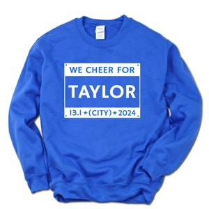 Personalized Half Marathon Support Crew Shirt, Half Marathon Cheer Crew, Custom City and Name, Half Marathon Runner Bib, Race Day apparel
