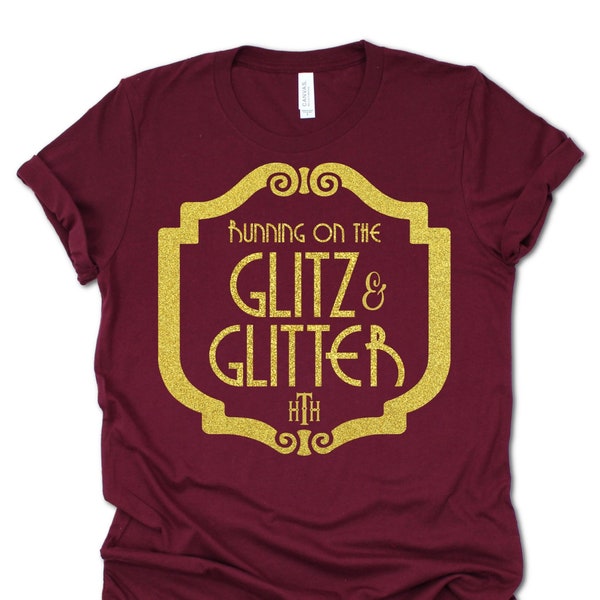 Running on the Glitz and Glitter Hollywood Hotel Running Shirt, Bellhop Running Shirt, Wine Dine