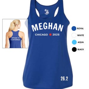 Personalized Chicago Running Tank, 2025 Chicago Name Shirt, Chicago Running Singlet, Run Chicago, Chicago Training, Moisture Wicking Tank