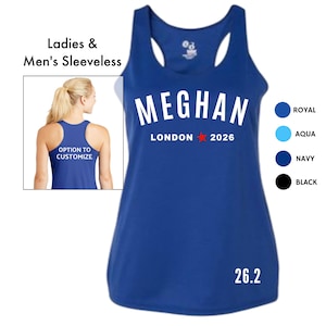 Camiseta de tirantes personalizada para correr en Londres, camiseta sin mangas con nombre personalizado para la maratón