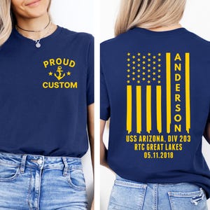 Personalized Boot Camp Graduation shirt, Custom PIR Shirt, Family Bootcamp Graduation shirt with Ship, Division and PIR Date, Navy ROTC