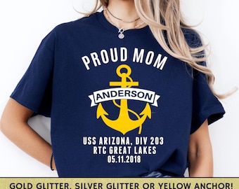 Personalized Navy Boot Camp Graduation Shirt, Proud Family Tee