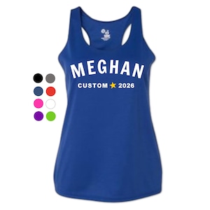 Personalized Running Tank Top, Custom Marathon Singlet, Moisture Wicking Performance Tank