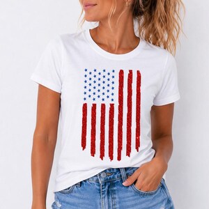 glitter american flag 4th of july shirt