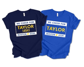 Personalized Boston Bib Shirt, Boston Runner Support Crew Shirt, Boston Name Shirt, Boston Cheer Crew, Marathon Support Crew Shirt