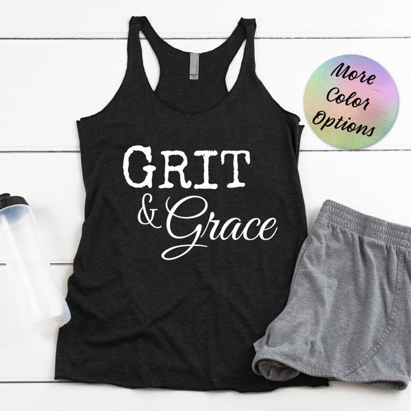 Running Shirt, Grit and Grace Running Shirt, Gift for Runner, Running Gift, Running Motivation, Running Inspiration, Marathon Training