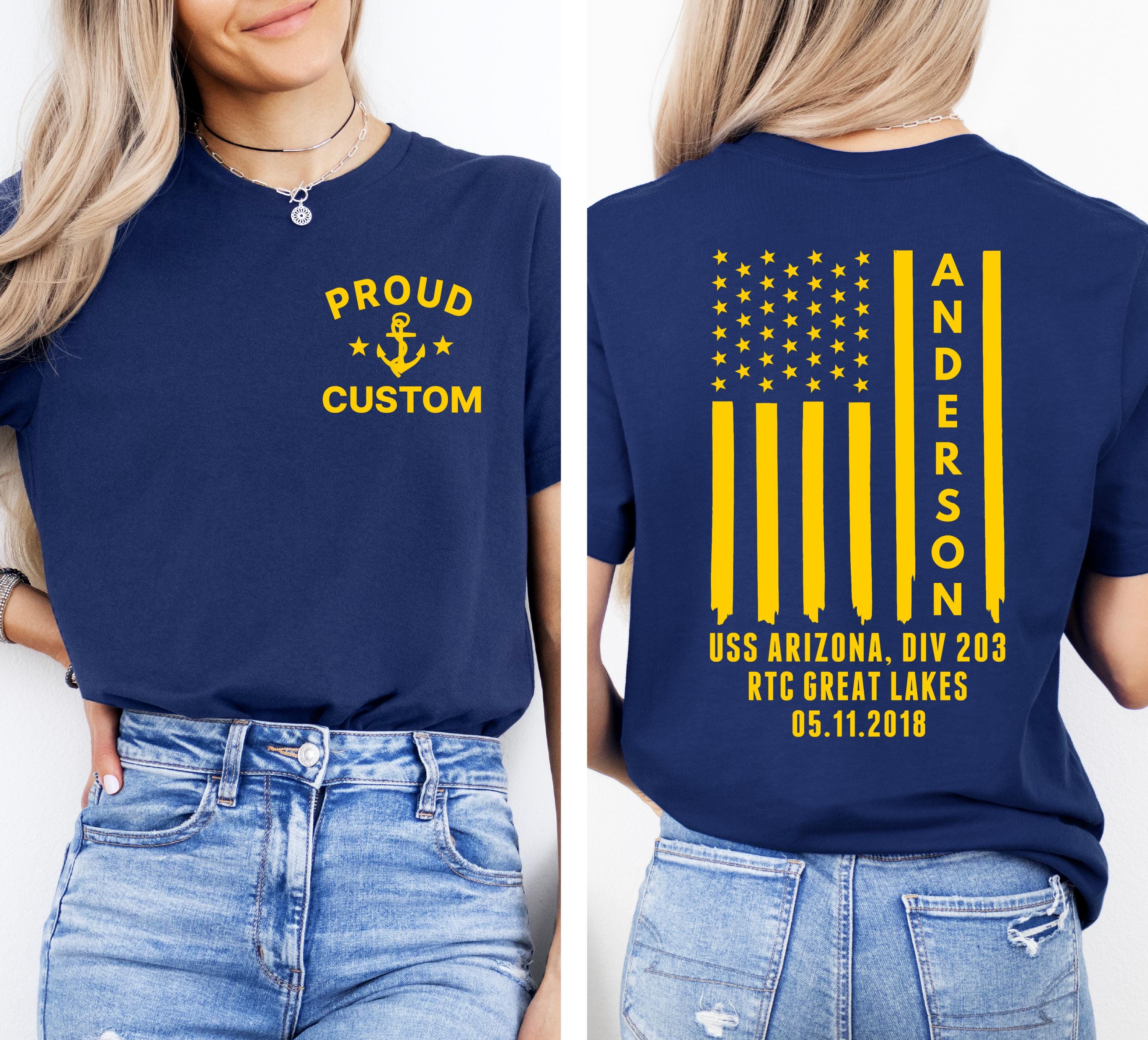 Personalized Boot Camp Graduation shirt, Custom PIR Shirt, Family Bootcamp Graduation shirt with Ship, Division and PIR Date, Navy ROTC