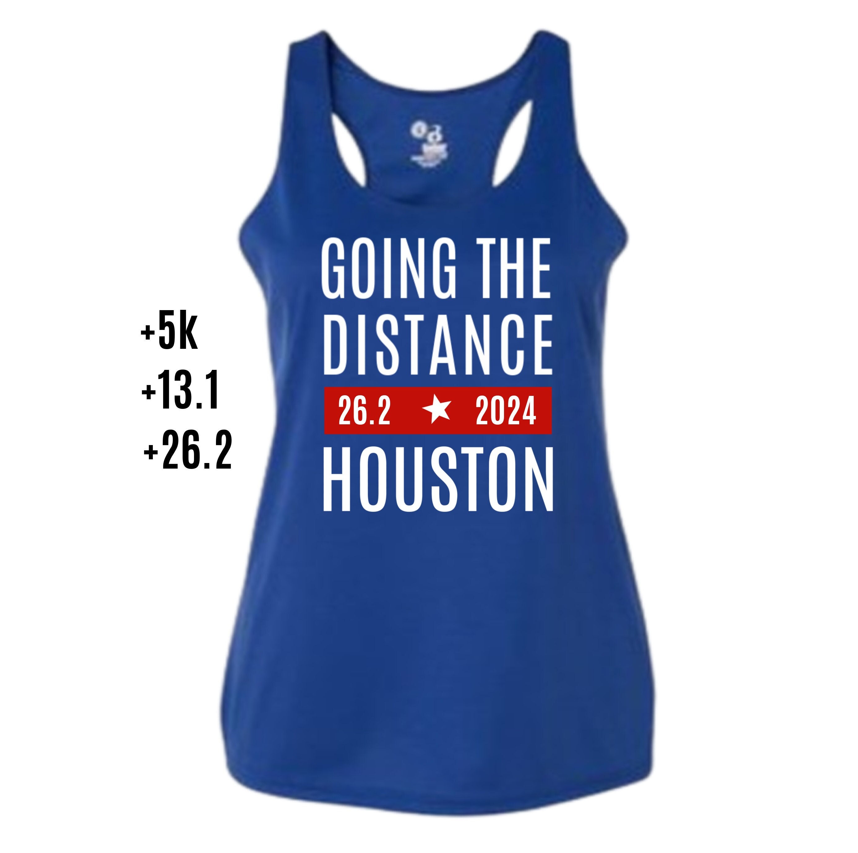 2024 HOUSTON Running Singlet, GOING the DISTANCE Houston, Run Houston, Houston Running Tank, Houston Half, Houston 5k, Moisture Wicking Tank