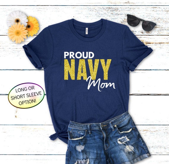 PROUD Navy Mom Shirt, Navy Mom Gift, Navy PIR Shirt, Boot Camp Graduation Shirt, Navy Mom Long Sleeve, Gift for Navy Mom, Navy Family Shirt