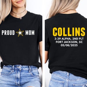 Bootcamp-afstudeershirt, bootcamp-familiedagshirt, aangepast bootcamp-afstudeershirt, BCT-afstudeershirt, trots leger familiedagshirt