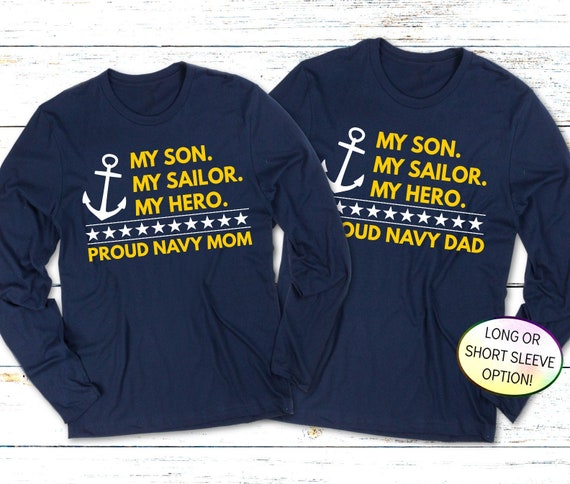 Proud Navy Dad Short Sleeve T-Shirt in Navy