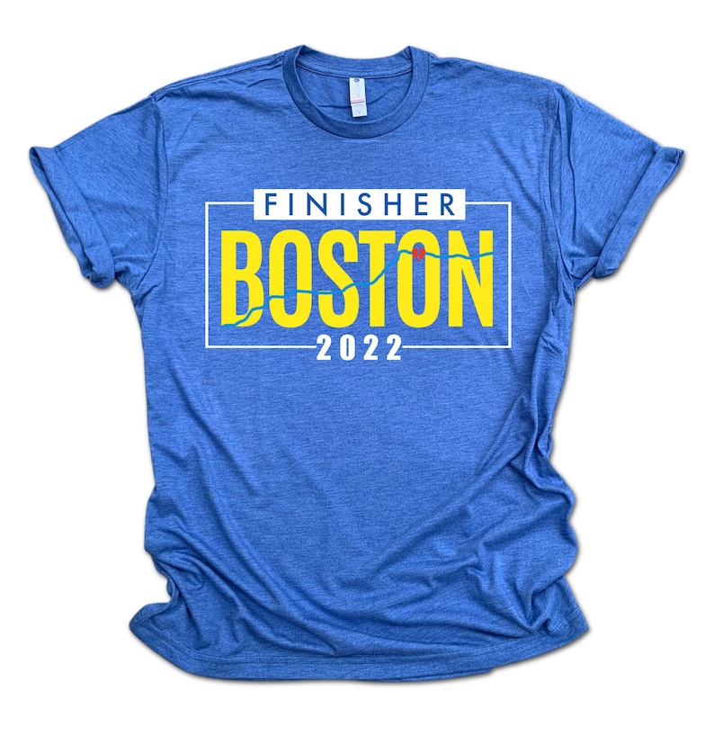 Boston Finisher Shirt 2022 Boston Marathon Route Boston Etsy