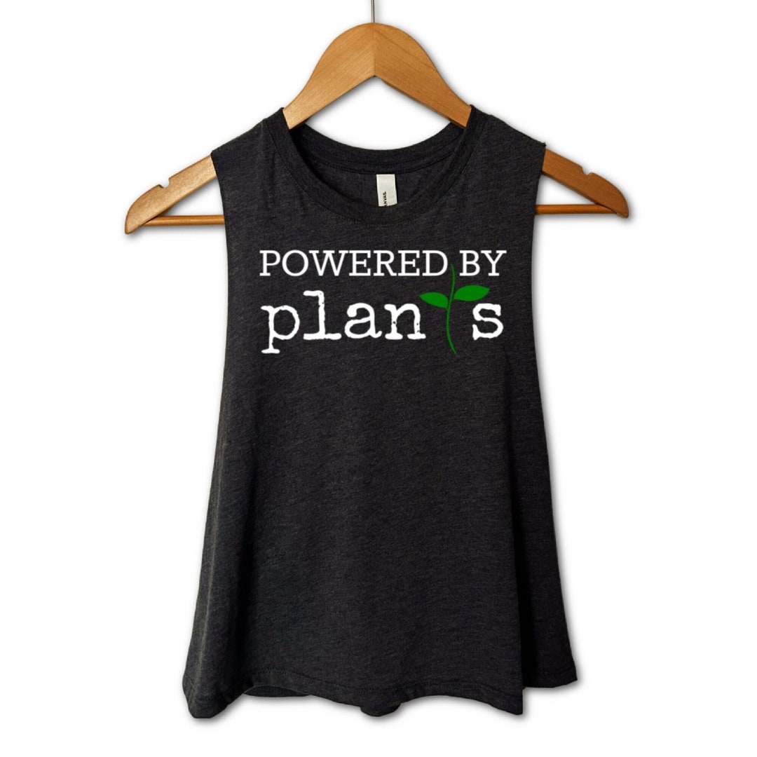 POWERED BY PLANTS Running Crop Top Plant-based Runner - Etsy