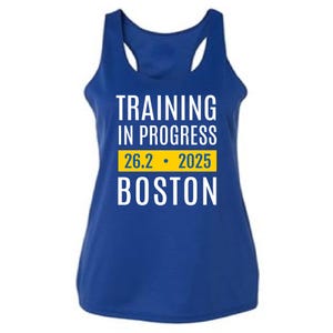 2025 TRAINING IN PROGRESS Boston Running Tank, Boston Running SInglet, Boston Qualifier Tank, Marathon Training Tank, Boston Running Apparel