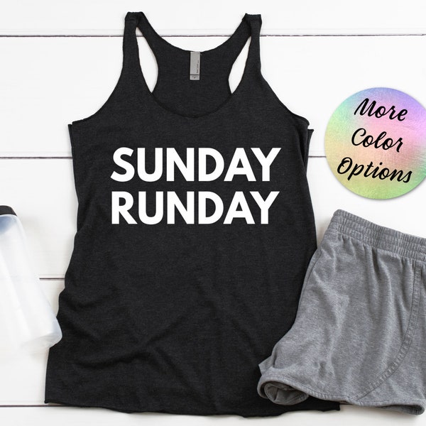 Sunday Runday Running Tank: Tri-Blend Racerback Shirt