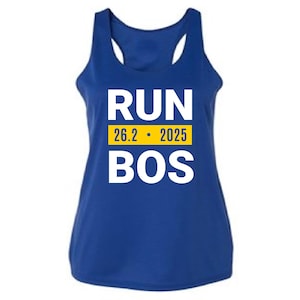 Boston Running Singlet, RUN BOS 2025, Boston Training Tank, Boston Running Tank, Run Boston, Boston Running Apparel, Marathon Training Tank