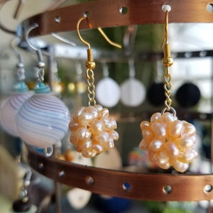 Pink Water Pearl Earrings