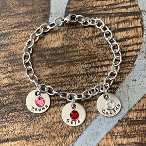 Name Charm Bracelet Personalized Grandma Bracelet Grandma Jewelry Mom Bracelet Gift from Grandkids Custom Grandma Gift