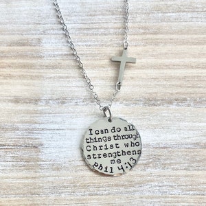 I Can Do All Things Through Christ Who Strengthens Me Necklace Baptism ...