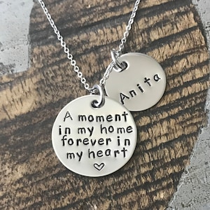 Foster Mom Gift Foster Mom Necklace Foster Gift Mom Gift Adoption Gift A Moment in My Home Foster Mom Jewelry Adoption Jewelry image 1