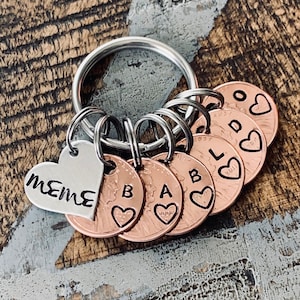 Custom Penny Keychain - Mother’s Day Penny Keychain - Birth Year Remembrance Keepsake - Personalized Family Initials and Birth Year Gift