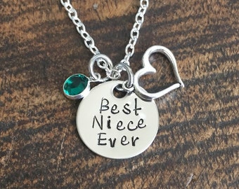 Niece Necklace Gift for Niece Best Niece Ever Handstamped Necklace Handstamped Jewelry Custom Necklace Personalized Necklace