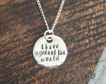 Handgestempelt Halskette benutzerdefinierte Halskette personalisierte Zitat Halskette Sentimental Schmuck Geschenk für Freund Sterling Silber Halskette