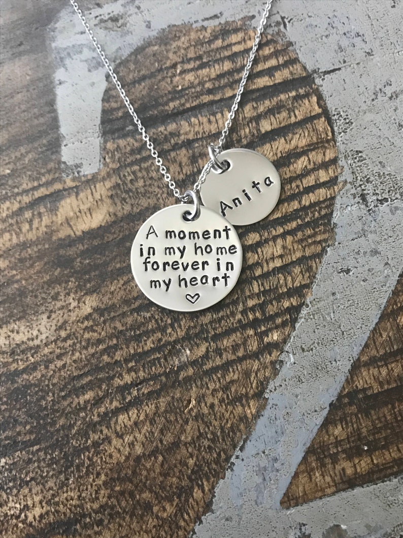 Foster Mom Gift Foster Mom Necklace Foster Gift Mom Gift Adoption Gift A Moment in My Home Foster Mom Jewelry Adoption Jewelry image 1