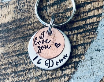 2003 Keychain Custom Keychain 16 year anniversary gift for him Custom Boyfriend Gift Anniversary Keychain Personalized Keychain Bar Keychain