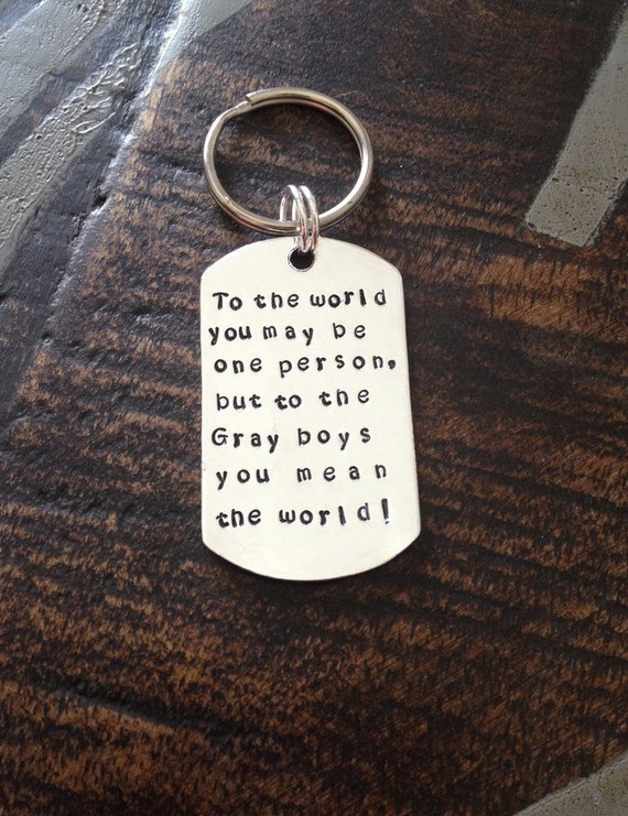 Quote Keychain Special Message Keychain Handstamped Keychain Etsy