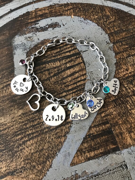 new mom charm bracelet