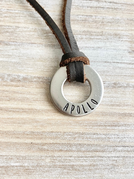 Boys Necklace Washer Necklace Boys Jewelry Leather Necklace Toddler Jewelry Boy Birthday Gift Son Easter Gift Boys Washer Jewelry Il_570xn