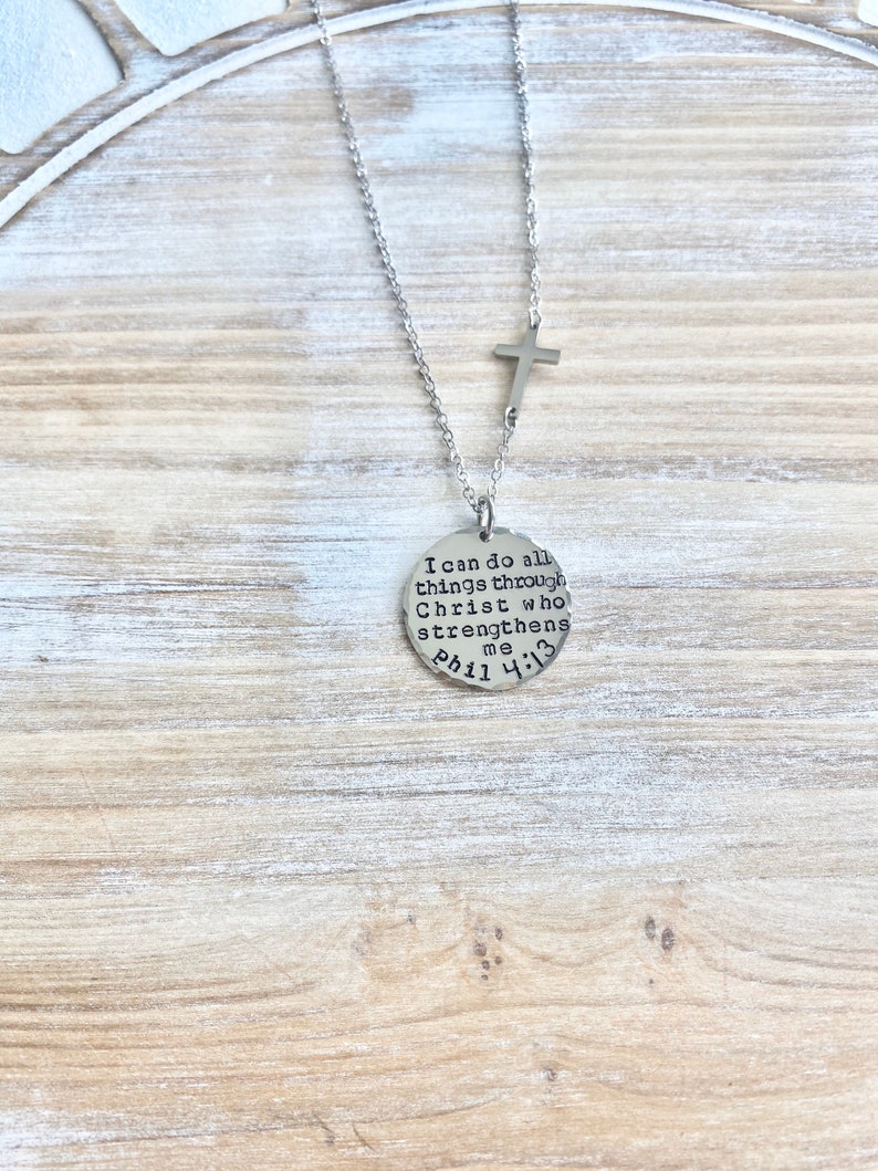 I Can Do All Things Through Christ Who Strengthens Me Necklace - Etsy