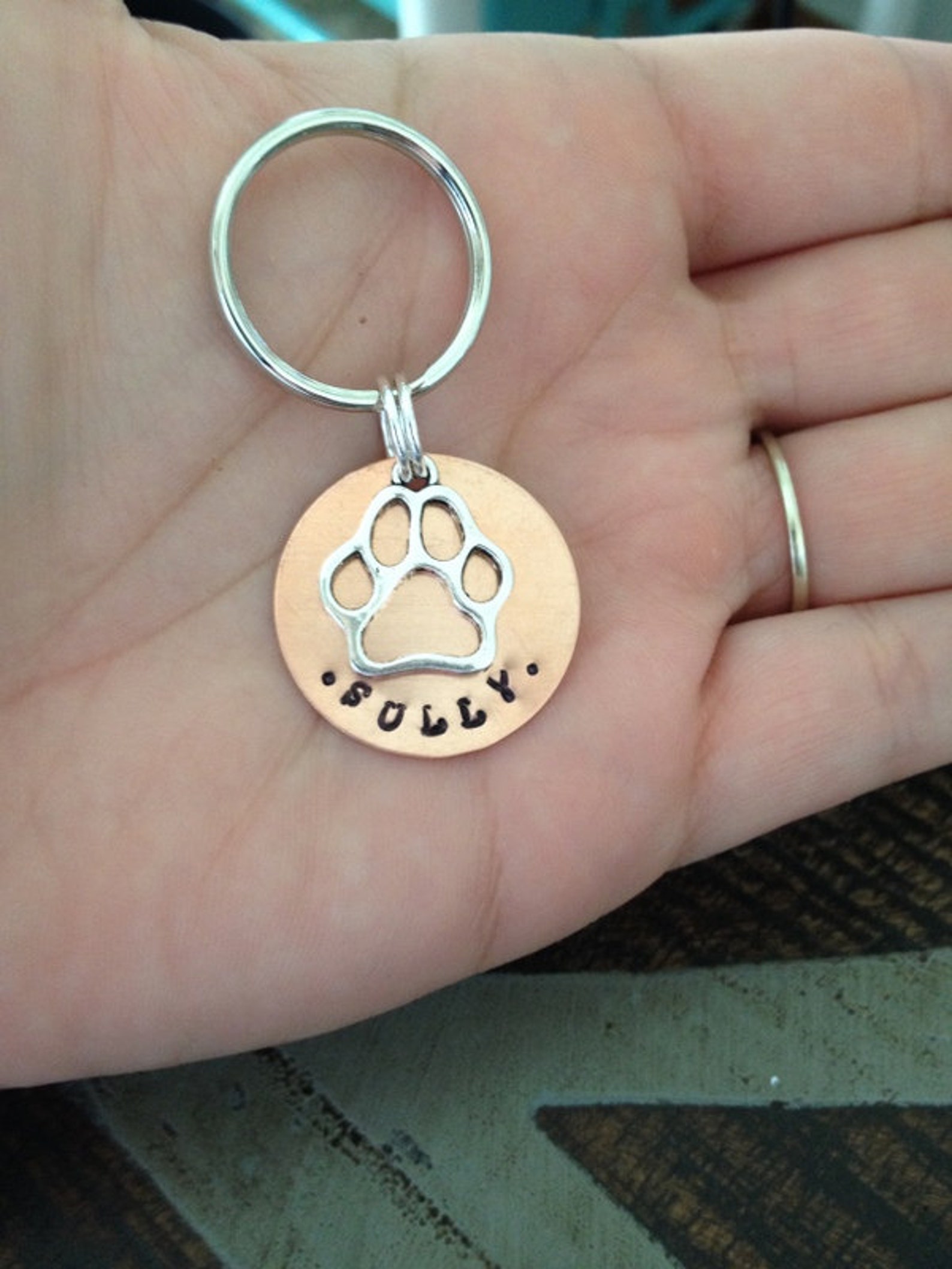 Pet Tag Handstamped Dog Tag Dog ID Tag Pet Tag for Dogs Custom Etsy
