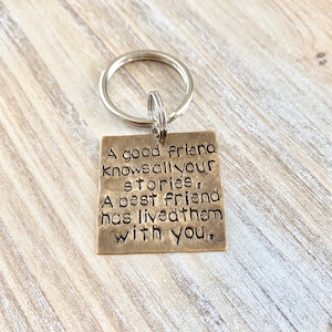 Beste Freunde für immer besten Freund Schlüsselanhänger Freund Schlüsselanhänger personalisierte Schlüsselanhänger handgestempelt Schlüsselanhänger Geschenk für beste Freundin Freund Geschenk