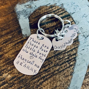 This Girl Stole My Heart Keychain Daddy Keychain Handstamped Keychain Gift for New Dad Dad Keychain These Girls Stole my Heart Fathers Day image 3