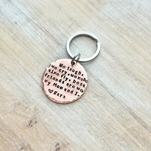 Mom Keychain Mommy Keychain Handstamped Keychain Personalized Keychain Copper Keychain Mothers Day Quote Keychain Gift for Mom image 4