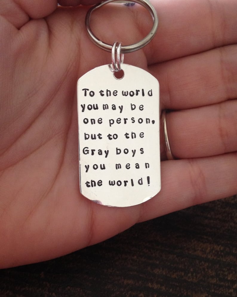 Quote Keychain Special Message Keychain Handstamped Keychain Etsy