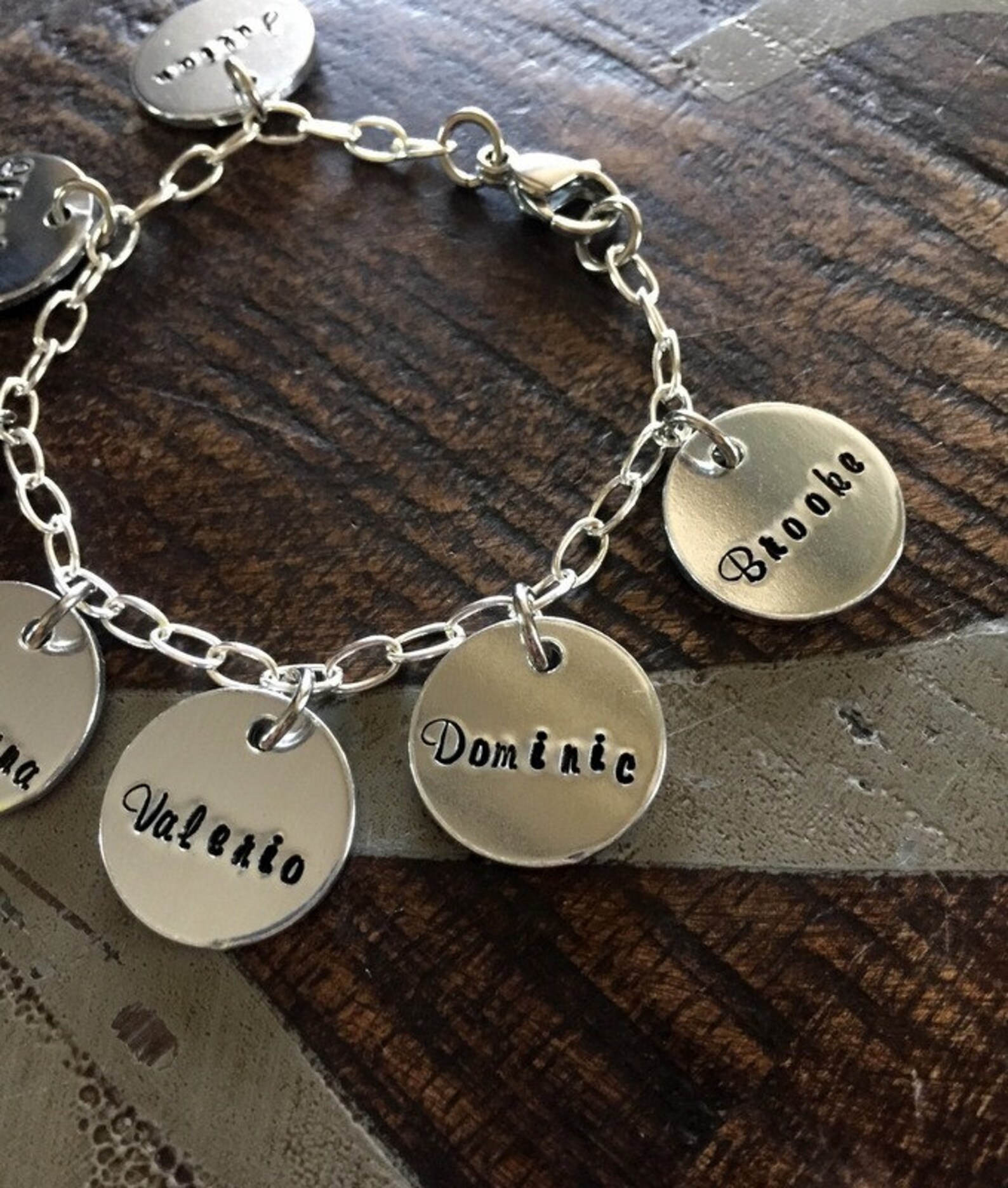 Mother Charm Bracelet Grandma Charm Bracelet Grandchildren Etsy