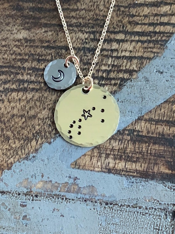 Zodiac Jewelry Gold Constellation Necklace Zodiac Necklace Celestial Jewelry Pisces Necklace Gift for her Zodiac Gift Pisces Jewelry Il_570xn
