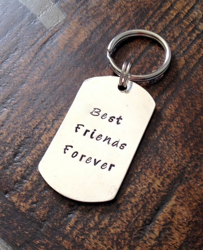 Best Friends Forever Best Friend Keychain Friend Keychain Etsy