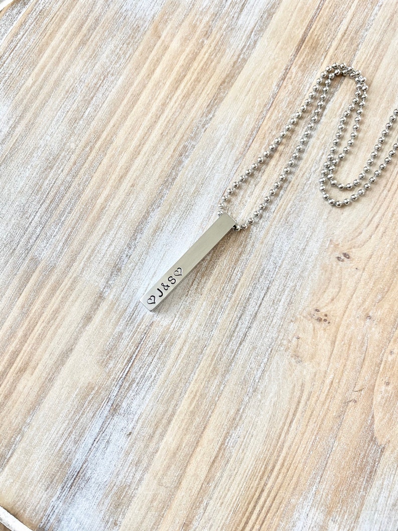 Bar Necklace Mens Necklace Gift for Dad Fathers Day Gift Etsy