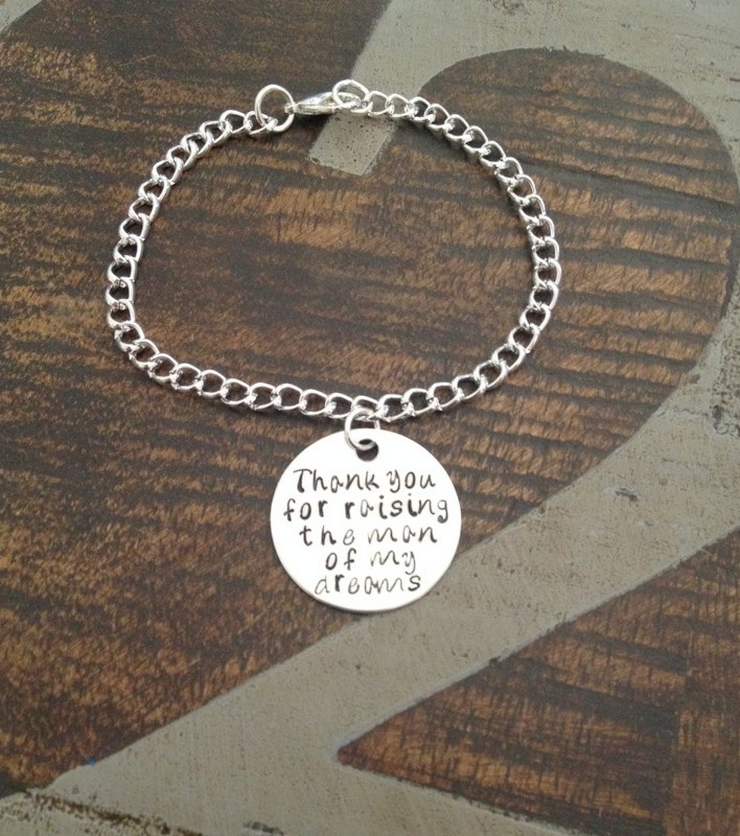Personalized Mother in Law Bracelet Thank You for Raising the Man of My