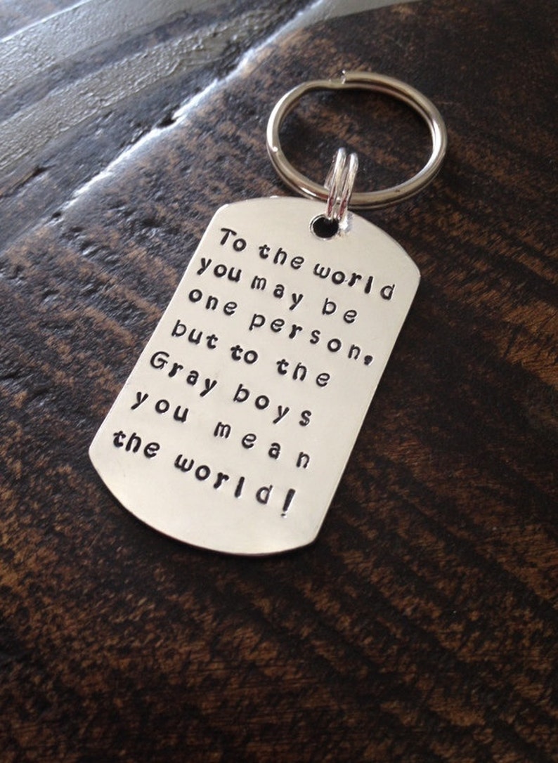 Quote Keychain Special Message Keychain Handstamped Keychain Etsy