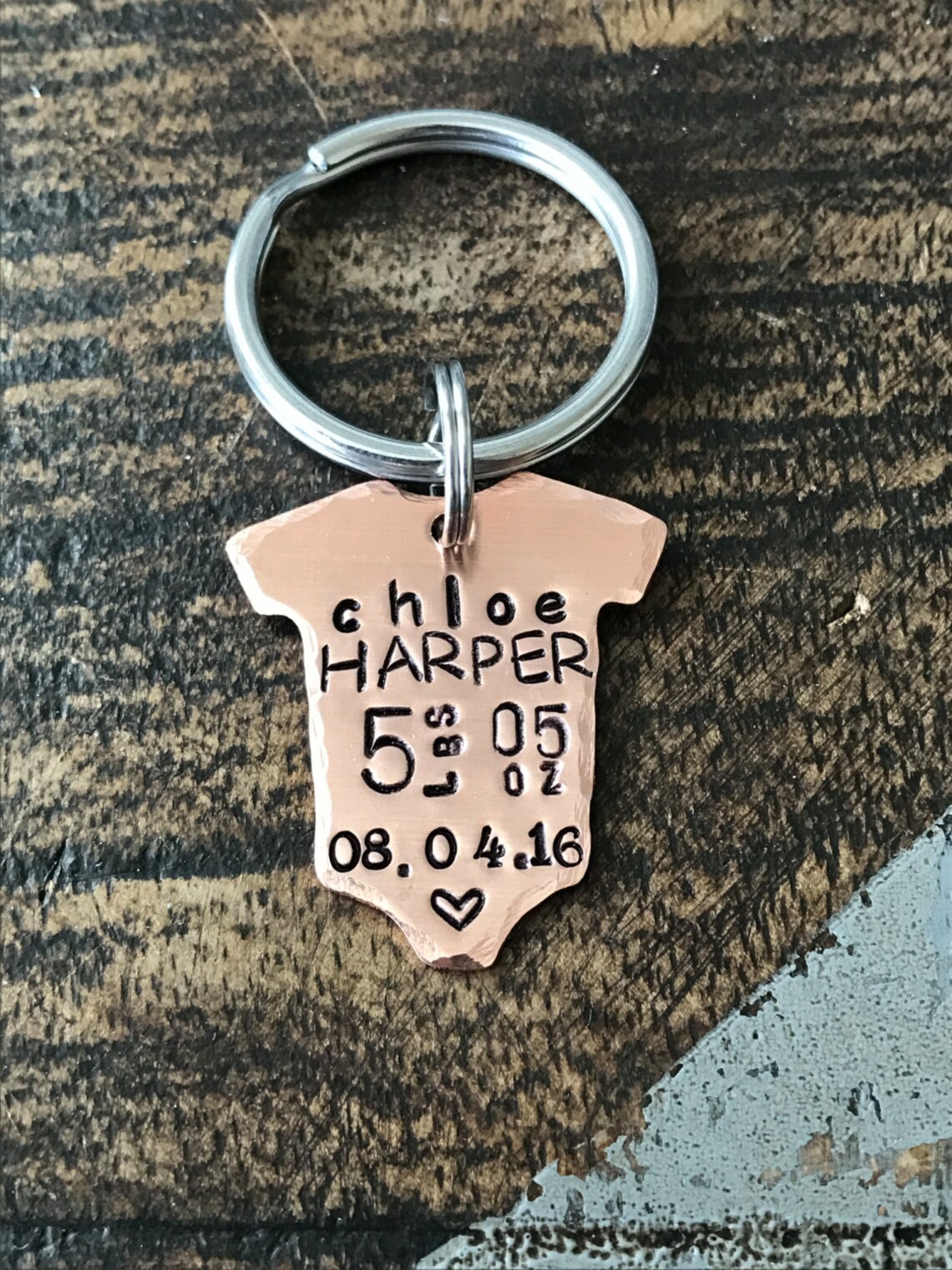 Onesie Keychain Baby Announcement Baby Statistics Keychain New Etsy