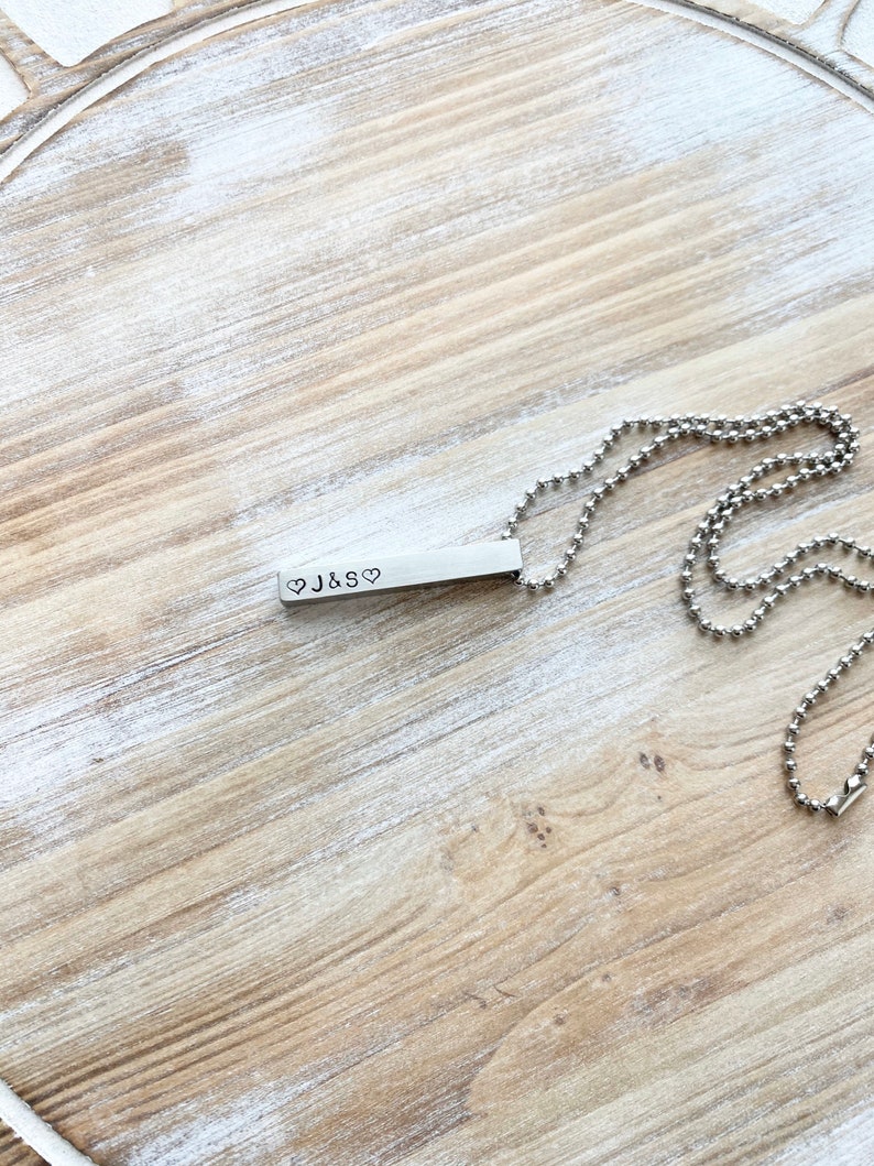 Bar Necklace Mens Necklace Gift for Dad Fathers Day Gift Etsy