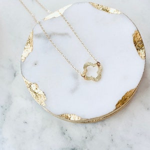 Gold Necklace Quatrefoil Necklace Dainty Gold Necklace Bridesmaid Necklace Bridesmaids Gifts gifts for her best friend gifts gold filled