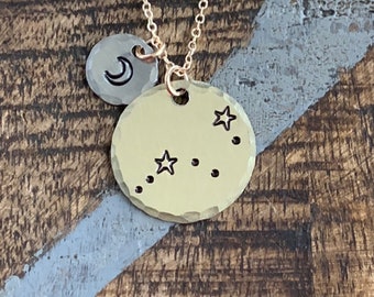 Zodiac Jewelry Gold Constellation Necklace Zodiac Necklace Celestial Jewelry virgo Necklace Gift for her Zodiac Gift virgo Jewelry