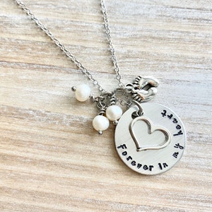 Infant Loss Necklace Forever in my heart Necklace Sympathy Gift Sympathy Necklace Memorial Necklace Memorial Jewelry Miscarriage Necklace